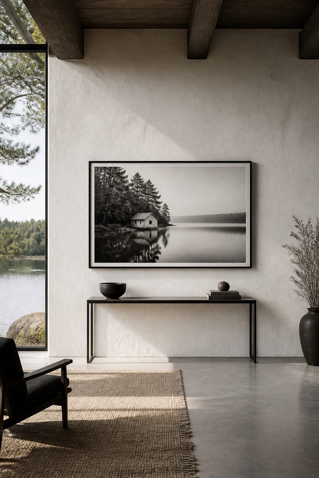 Black and white photograph printed on matte paper displaying intricate details.