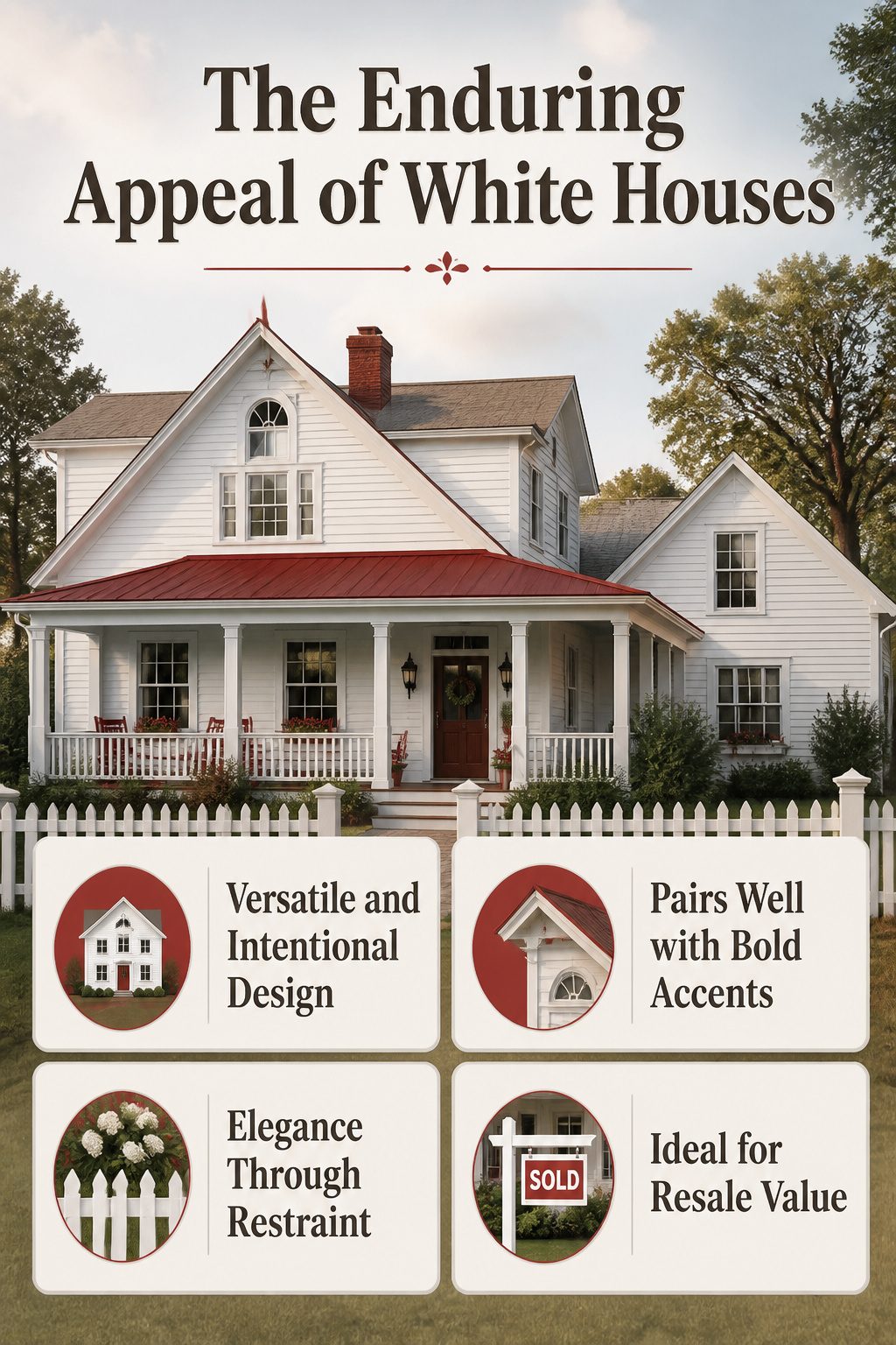 Information image about the appeal of white houses.