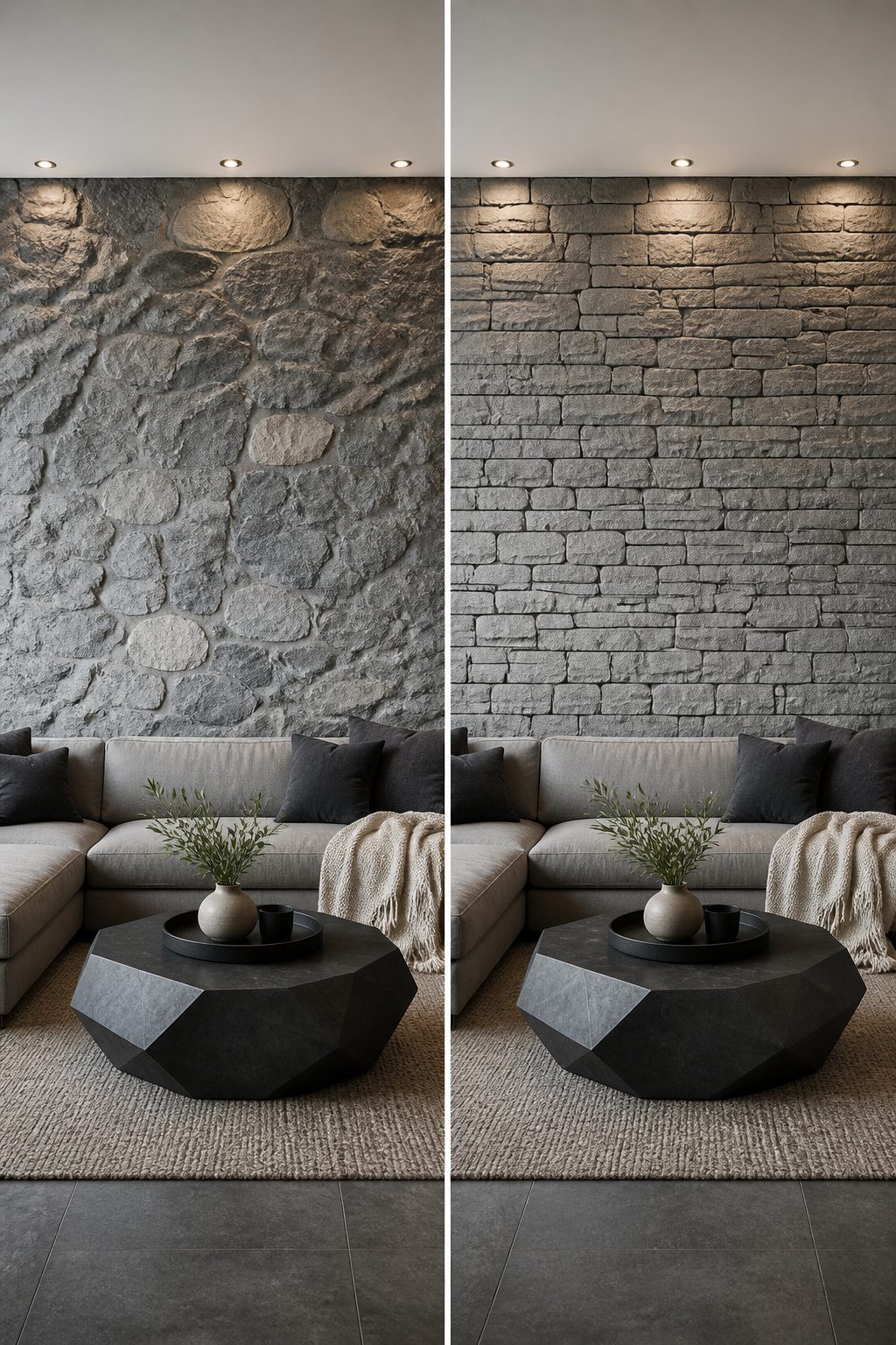 Stylized stone wall texture with exaggerated features and clean edges.